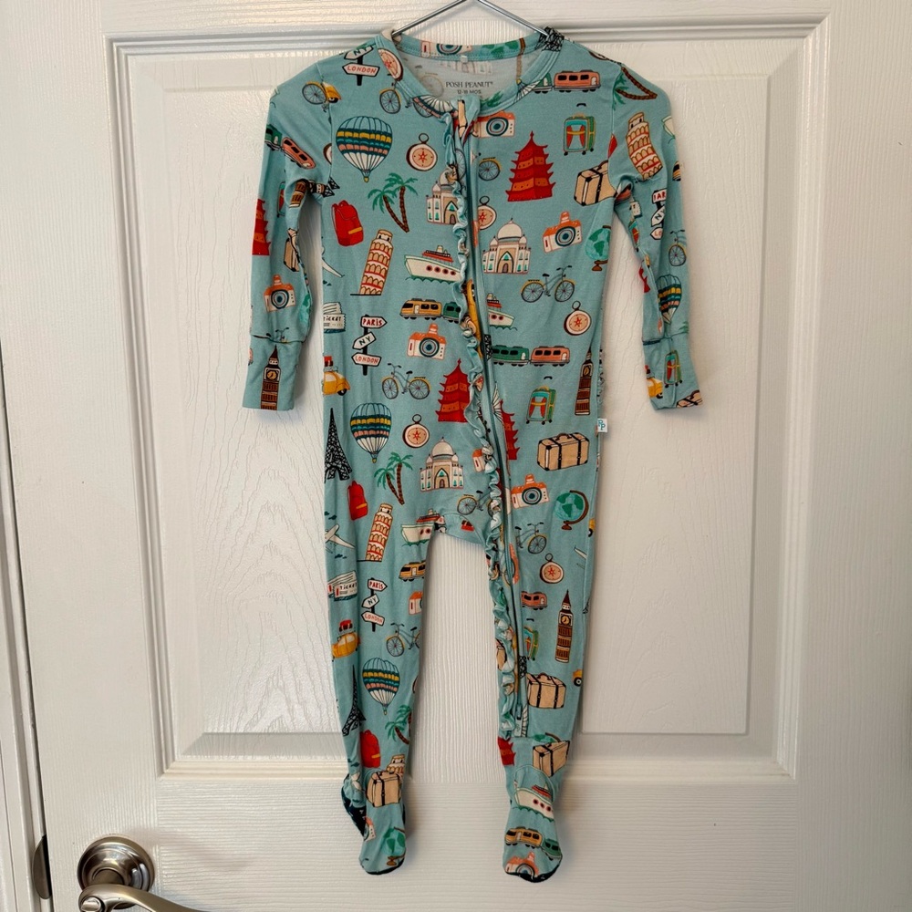 Posh Peanut Around the World Zippered One Piece - Picture 2 of 5